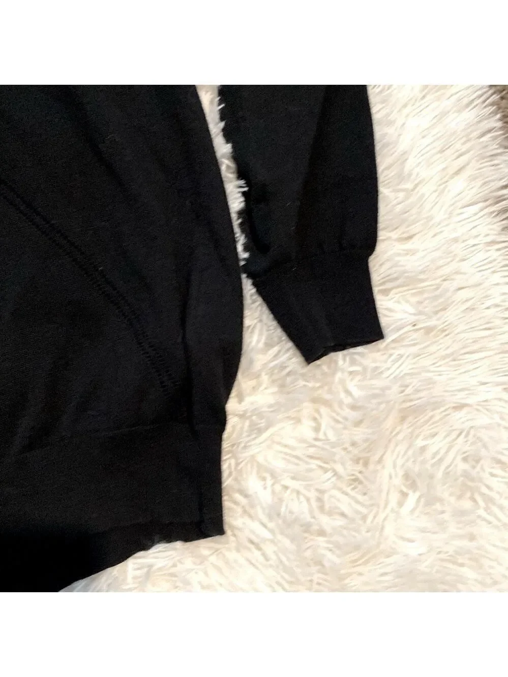 Kangol vintage Y2K black knit collared bowler sweater